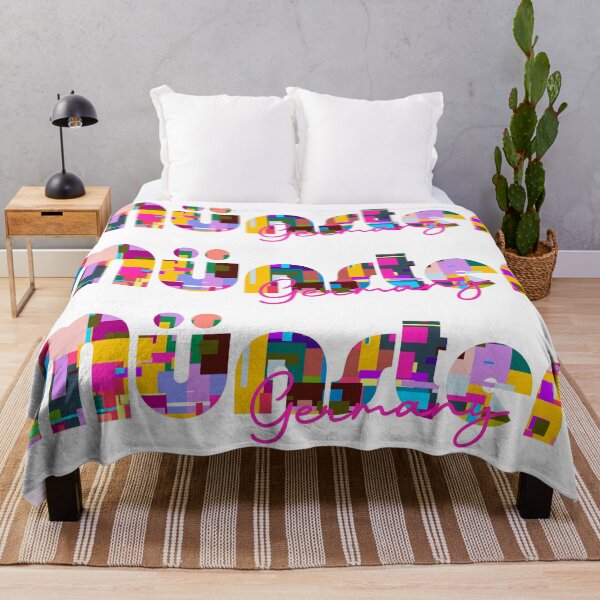 Item preview, Münster, Germany, Vibrant Abstract City Typography Art designed and sold by Wanderful-roads.