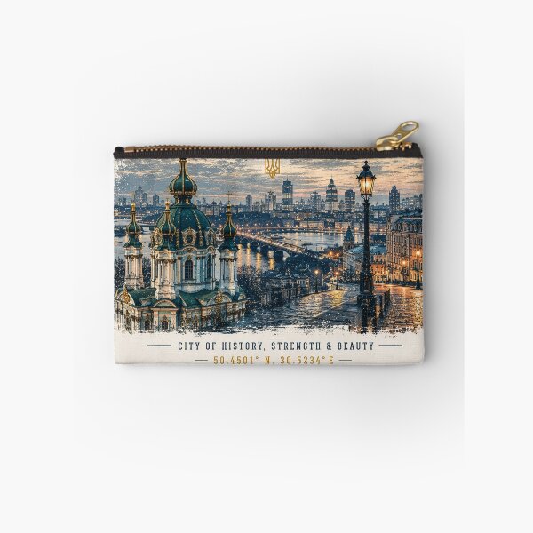 Item preview, Kyiv, Ucrania: Horizonte Vintage | Estética de ciudad histórica, diseño de ropa urbana para viajes designed and sold by Kate1art.
