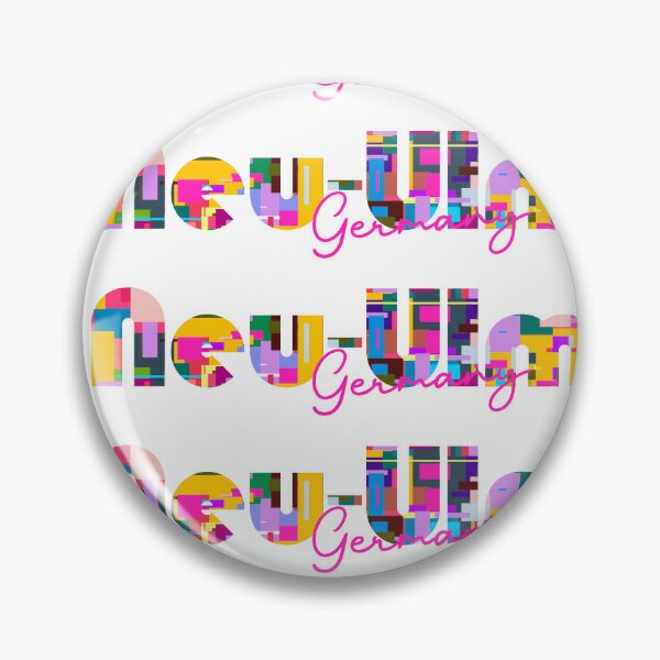 Item preview, Neu-Ulm, Germany, Vibrant Abstract City Typography Art designed and sold by Wanderful-roads.