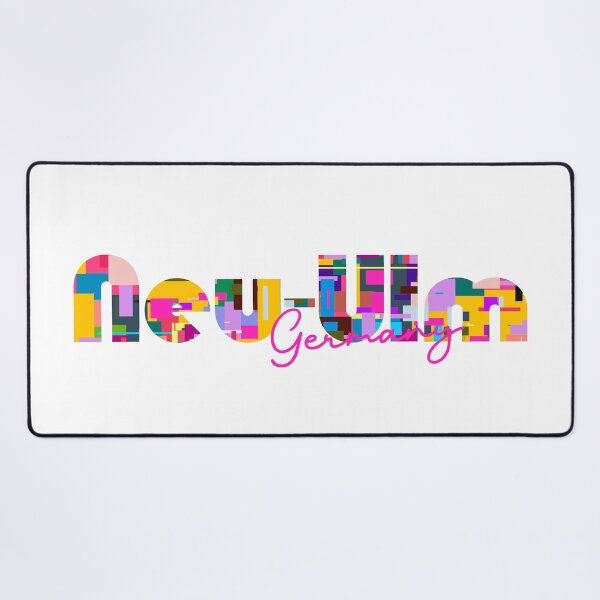 Item preview, Neu-Ulm, Germany, Vibrant Abstract City Typography Art designed and sold by Wanderful-roads.