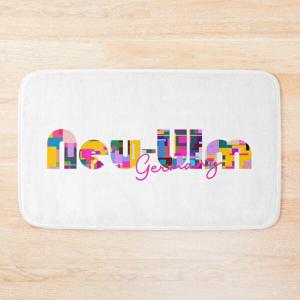 Item preview, Neu-Ulm, Germany, Vibrant Abstract City Typography Art designed and sold by Wanderful-roads.
