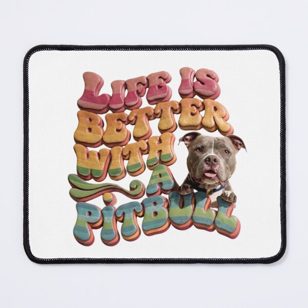Item preview, Life Is Better With A Pitbull - Puffy 3D Retro Rainbow designed and sold by My Pitbull Place.