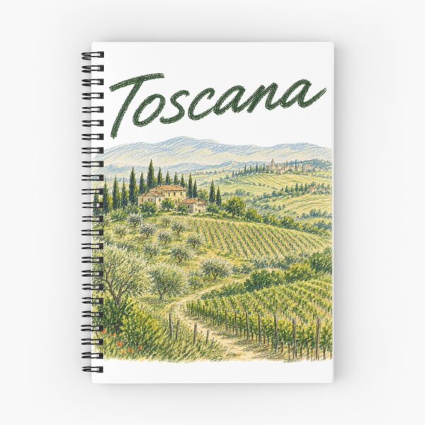 Item preview, Tuscan illustration in colored pencil style designed and sold by JOANNASKAH.