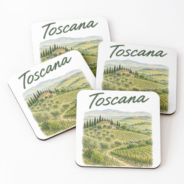 Item preview, Tuscan illustration in colored pencil style designed and sold by JOANNASKAH.