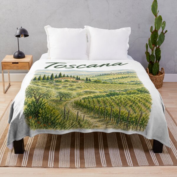 Item preview, Tuscan illustration in colored pencil style designed and sold by JOANNASKAH.