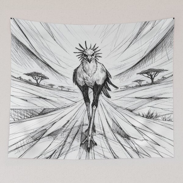 Item preview, Secretary Bird Horizon Collapse Surrender to Distance designed and sold by WildlifeInc.