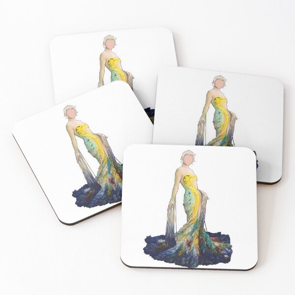 Item preview, Emma Chamberlain Met Gala Fashion Dress Outfit Art Artist Painting Designer Van Gogh Munch Mugler designed and sold by SamiraArts.