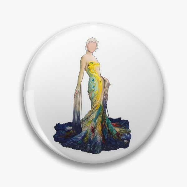 Item preview, Emma Chamberlain Met Gala Fashion Dress Outfit Art Artist Painting Designer Van Gogh Munch Mugler designed and sold by SamiraArts.