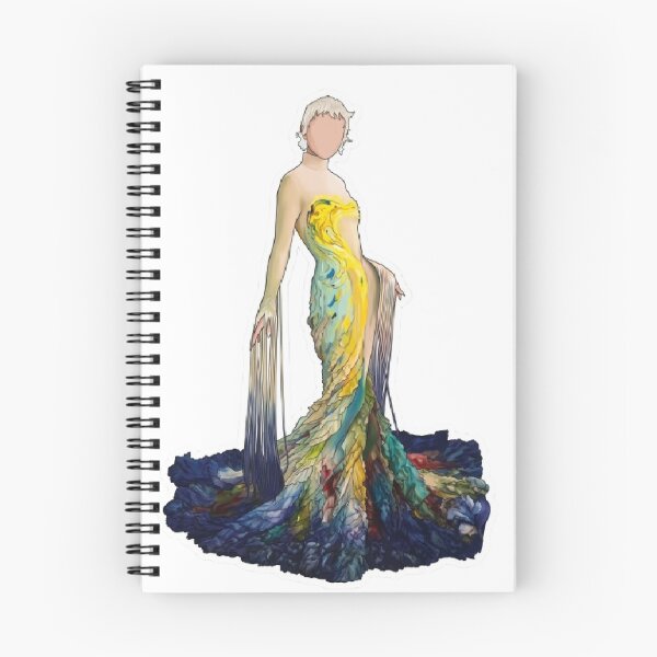 Item preview, Emma Chamberlain Met Gala Fashion Dress Outfit Art Artist Painting Designer Van Gogh Munch Mugler designed and sold by SamiraArts.