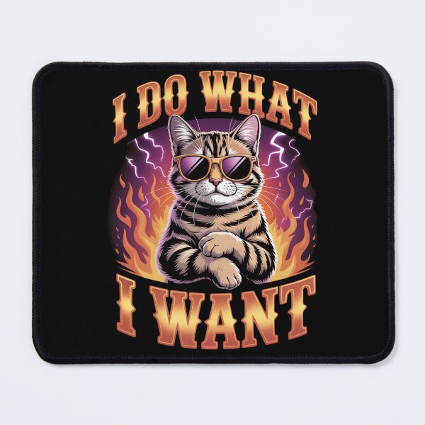 Item preview, I Do What I Want : Funny Cat Attitude Graphic Cool Kitty Meme designed and sold by NewaveBoutique.