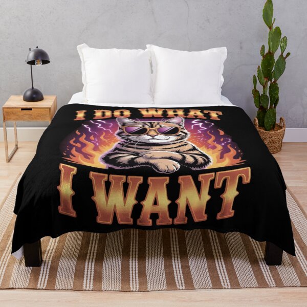 Item preview, I Do What I Want : Funny Cat Attitude Graphic Cool Kitty Meme designed and sold by NewaveBoutique.