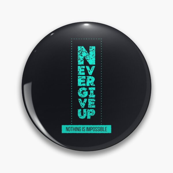 Item preview, Never Give Up Distressed Vertical Typography designed and sold by NexusCreash.