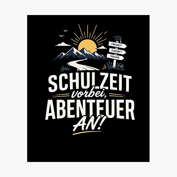 Artikelvorschau, Schulzeit vorbei, Abenteuer an! – Abi‑T-Shirt entworfen und verkauft von FreshPixelArt.