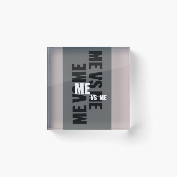 Item preview, Me Vs Me Mindset Quote Typography designed and sold by LazyGeniusArt.