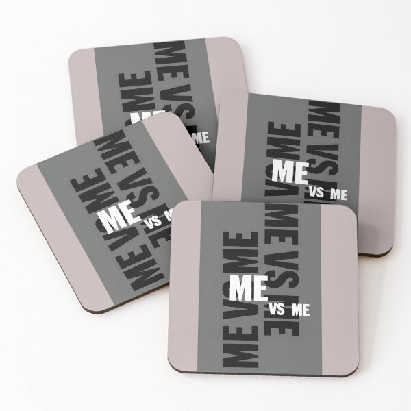 Item preview, Me Vs Me Mindset Quote Typography designed and sold by LazyGeniusArt.