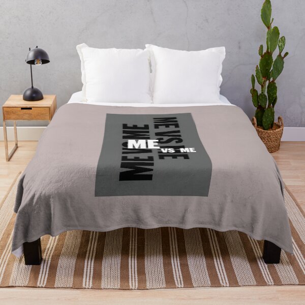 Item preview, Me Vs Me Mindset Quote Typography designed and sold by LazyGeniusArt.