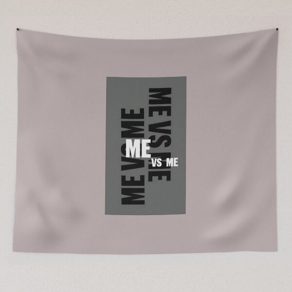 Item preview, Me Vs Me Mindset Quote Typography designed and sold by LazyGeniusArt.