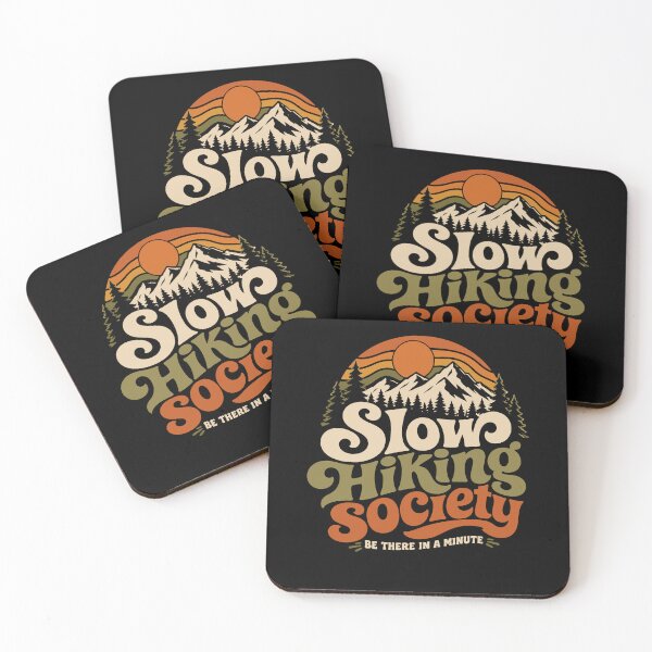 Item preview, Logotipo retro de montaña de Slow Hiking Society designed and sold by tshirtexpressiv.