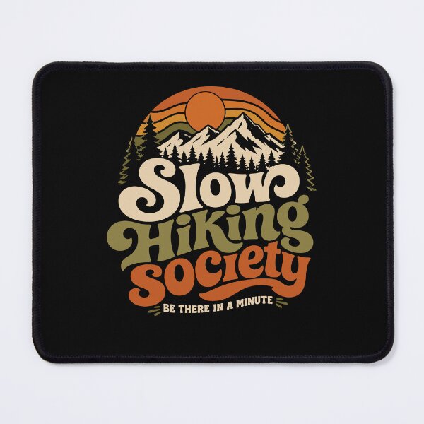 Item preview, Logotipo retro de montaña de Slow Hiking Society designed and sold by tshirtexpressiv.