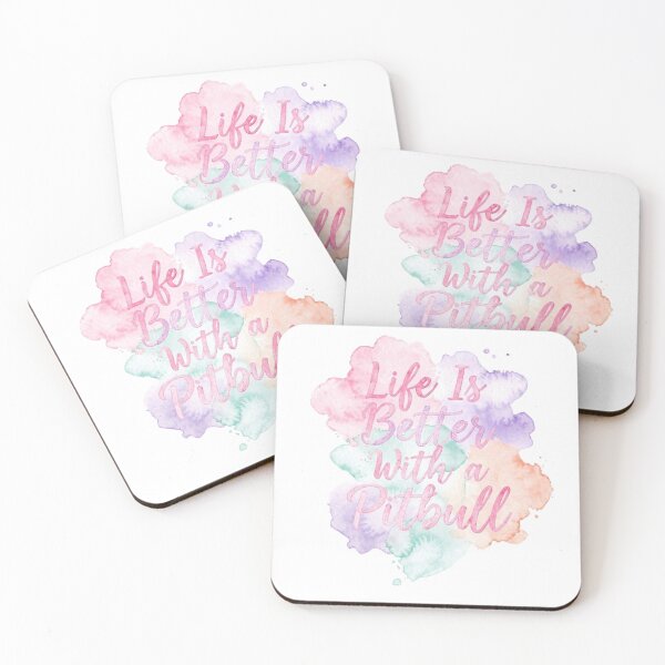 Item preview, Life Is Better With a Pitbull - Pastel Watercolor Splash designed and sold by My Pitbull Place.