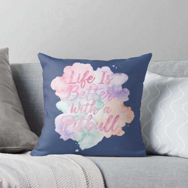 Item preview, Life Is Better With a Pitbull - Pastel Watercolor Splash designed and sold by My Pitbull Place.