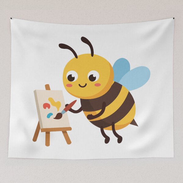 Item preview, Creative Cute Bee Painting  designed and sold by BetweenForms.