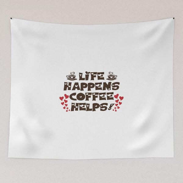 Item preview, Life happens coffee helps! designed and sold by AsifDesignCreativeStudio.