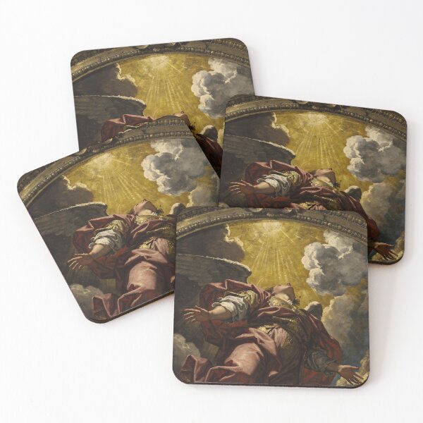 Item preview, Baroque Cathedral Oval Fresco Angel Ascending Divine Light designed and sold by arthubgirl.