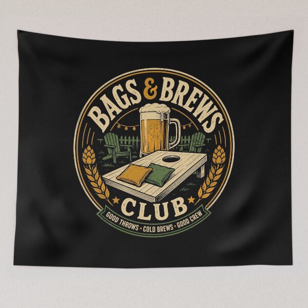 Item preview, Bags and Brews Cornhole Beer Club designed and sold by tshirtexpressiv.