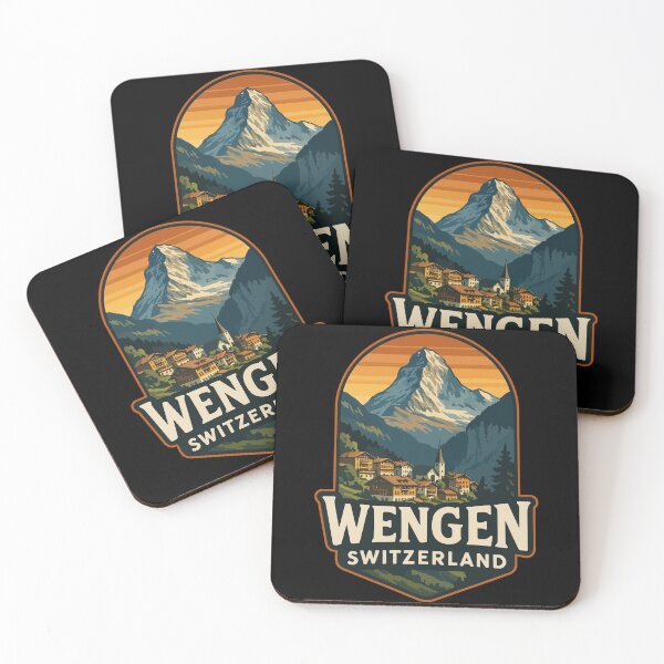 Item preview, Wengen Switzerland Alps Vintage Travel designed and sold by TomFrontierArt.