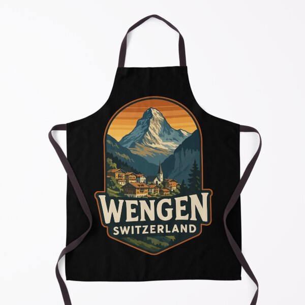 Item preview, Wengen Switzerland Alps Vintage Travel designed and sold by TomFrontierArt.