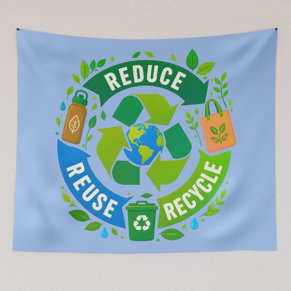 Item preview, REDUCE, REUSE AND RECYCLE DESIGN 1 designed and sold by DigitalandPhoto.
