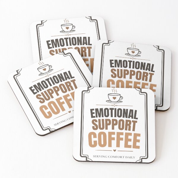 Item preview, Emotional Support Coffee Minimal Cafe Aesthetic Clean Vintage Design designed and sold by Uvclick.