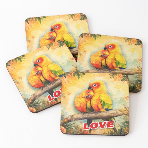 Item preview, Tropical Lovebirds Paradise designed and sold by Fei Long Design Hub.