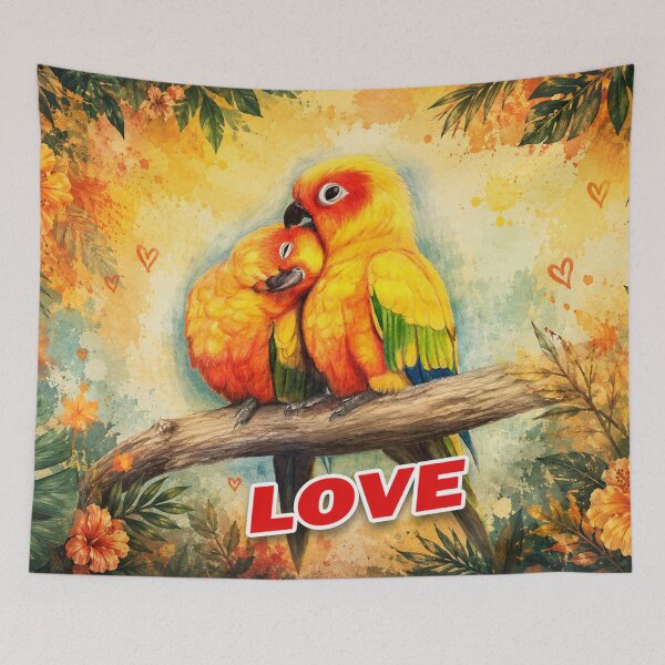 Item preview, Tropical Lovebirds Paradise designed and sold by Fei Long Design Hub.