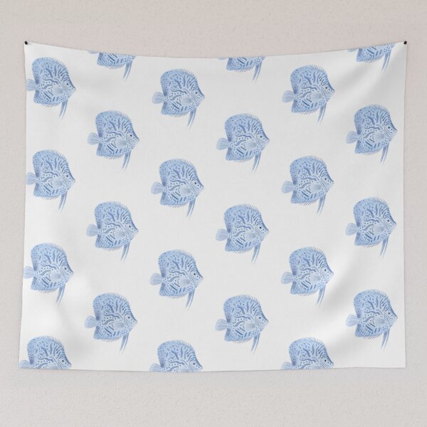 Item preview, Watercolor Blue Fish  designed and sold by SunnySwims.