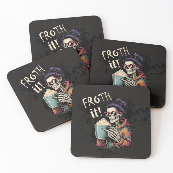 Item preview, Funny Skeleton Coffee Mom Froth It Sarcastic designed and sold by tamdevo1.