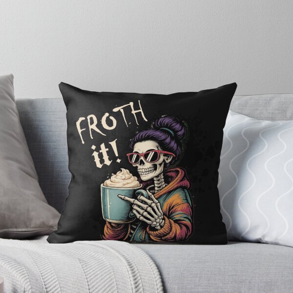 Item preview, Funny Skeleton Coffee Mom Froth It Sarcastic designed and sold by tamdevo1.