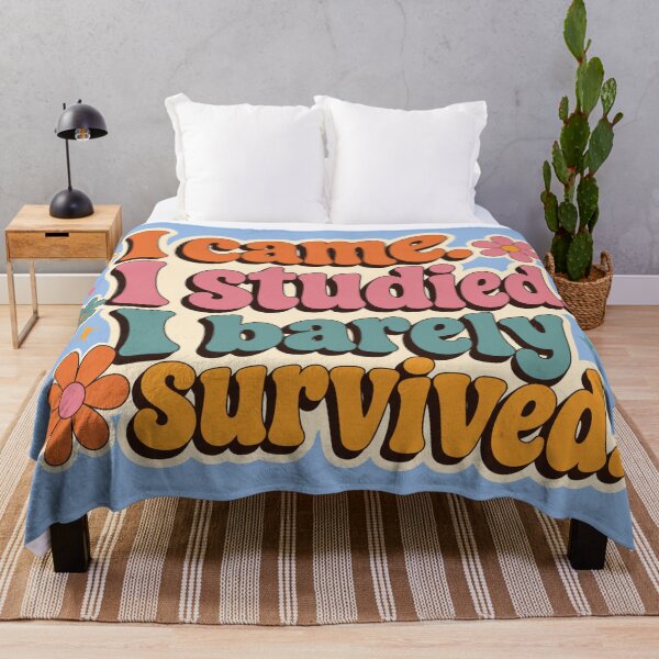 Item preview, I Came. I Studied. I Barely Survived. Funny Retro Student Design designed and sold by TheStephanieRome.