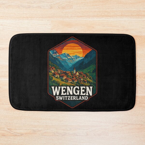 Item preview, Wengen Switzerland Alps Retro designed and sold by TomFrontierArt.