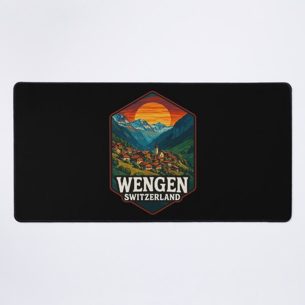 Item preview, Wengen Switzerland Alps Retro designed and sold by TomFrontierArt.