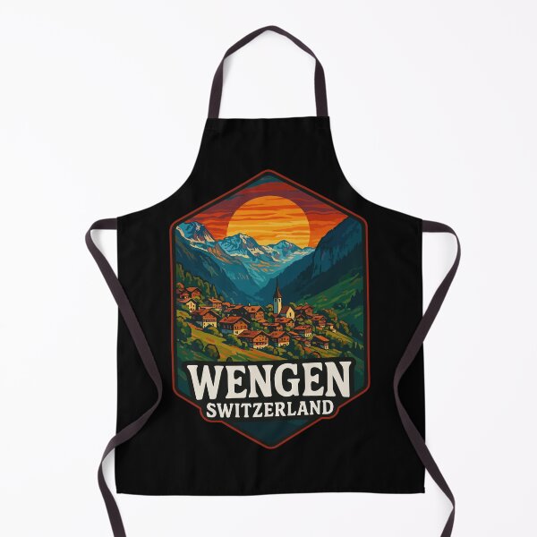 Item preview, Wengen Switzerland Alps Retro designed and sold by TomFrontierArt.
