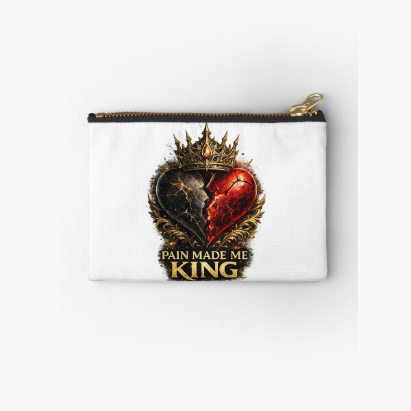 Item preview, Pain Made Me King Shirt, Luxury Streetwear Tee, Crown Heart Graphic, Motivational Urban Fashion, Powerful Mindset T-Shirt designed and sold by Falcoreale.