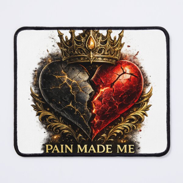 Item preview, Pain Made Me King Shirt, Luxury Streetwear Tee, Crown Heart Graphic, Motivational Urban Fashion, Powerful Mindset T-Shirt designed and sold by Falcoreale.