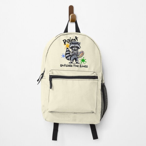 Item preview, Paint Outside the Lines Raccoon Artist Design | Cute Creative Animal Art designed and sold by Sachie's Studio.