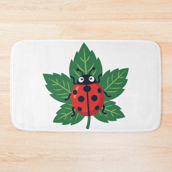 Item preview, Cute Ladybug on Green Leaves Illustration designed and sold by BetweenForms.