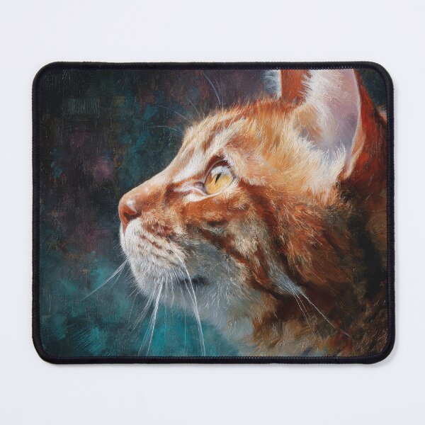 Item preview, Radiant Ginger Cat Portrait in Golden Light designed and sold by Paolo-Bandal.