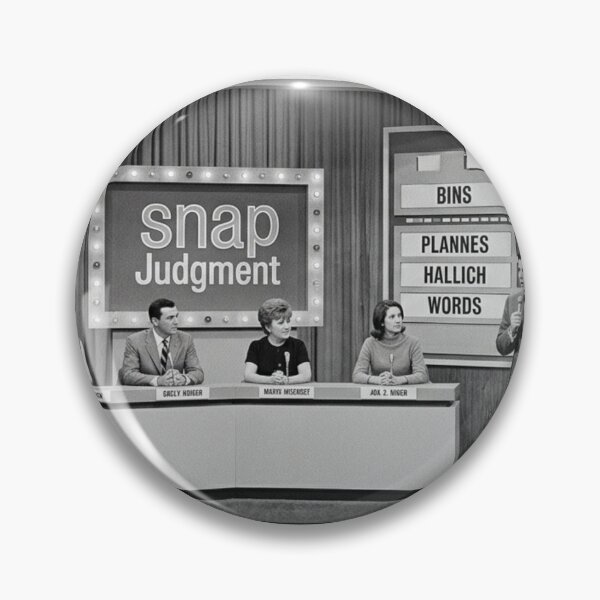 Item preview, Black and White Retro Game Shows: Snap Judgment designed and sold by Uniqueartai.