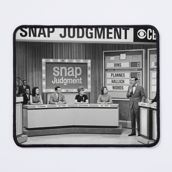 Item preview, Black and White Retro Game Shows: Snap Judgment designed and sold by Uniqueartai.