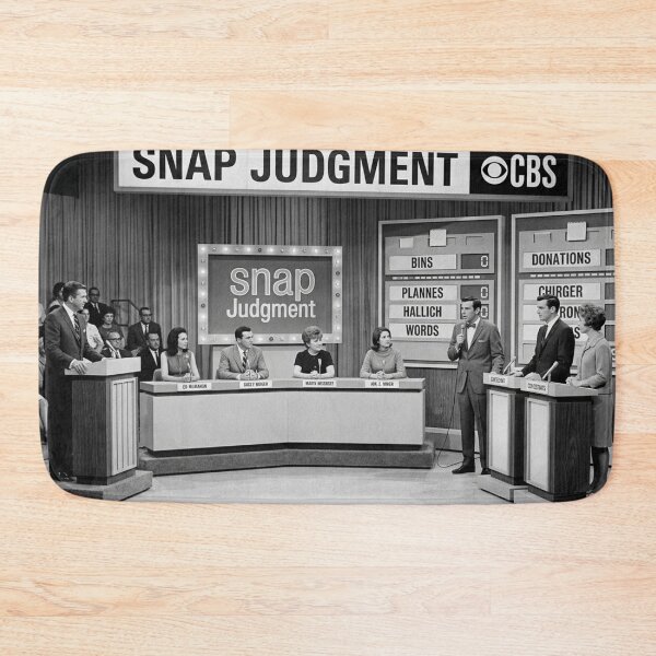 Artikelvorschau, Schwarz-Weiß-Retro-Spielshows: Snap Judgment entworfen und verkauft von Uniqueartai.